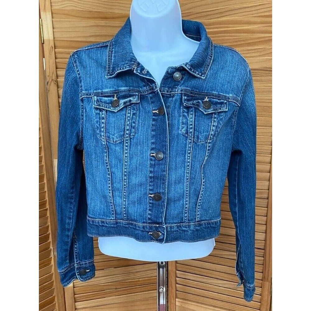 Old Navy Women’s Denim Button Front Blue Jean Jacket Size S/P/P